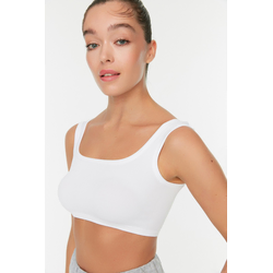 Trendyol White Seamless/Seamless Light Support/Shaping Knitted Sports Bra
