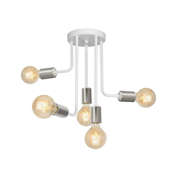 Luster na šipci CANDELA 5xE27/15W/230V bela