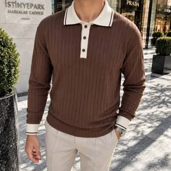 Muški braon polo džemper Cocoa Rush