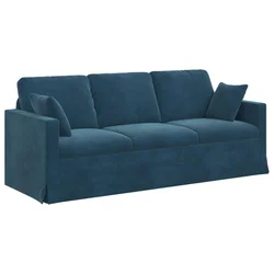 Vidaxl Kavč Modra 198 x 78 x 80 cm Žamet