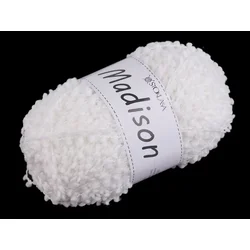 Pletena preja Madison 100 g - bela