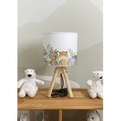 Bata i seka Dečija stona lampa Životinje, Bela