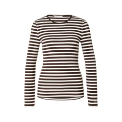 GANT Majica temno rjava / bela