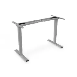 Height Adjustable Standing Desk Frame Dual motor, 3-stages, grey