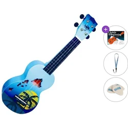 Mahalo Hawaii Standard SET Hawaii Blue Burst Soprano ukulele