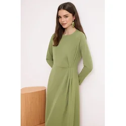 Trendyol Modest Ženska haljina Tctss26Eb00131, Zelena
