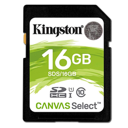 KINGSTON Canvas Select SDHC 16GB class 10 UHS-I - SDS/16GB  microSD, 16GB, UHS U1