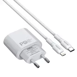 MOXOM Kućni Punjač MX-HC151 20W Type-C na Lightning, Beli
