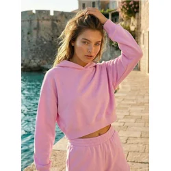 Sinsay - Hoodie soft touch - roze