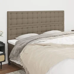 Uzglavlje boje taupe 180x5x118/128 cm tkanina