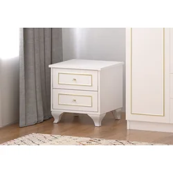 Hanah Home Noćni stočić Rb-090, 45x45x40 cm, Beli