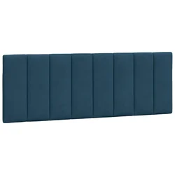 Vidaxl Blazina za vzglavje Hanko modra 140 cm žamet