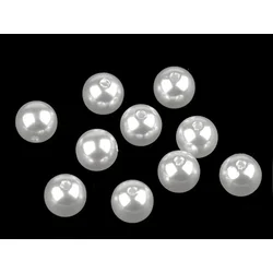 Plastične voščene kroglice / biseri Glance O10 mm - F2 bela (20 g)
