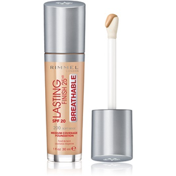 Rimmel Lasting Finish 25H Breathable tekoči puder SPF 20 odtenek 200 Soft Bež 30 ml