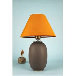 Opviq Stona lampa BK022, O30,15 cm, IP20, Sivo-narandžasta