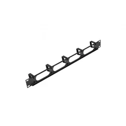 1U cable organizer ring 19, height 40 mm, depth 40 mm, black