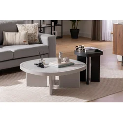 Hanah Home Klub sto Cream, 42x49x42 cm, Sivi