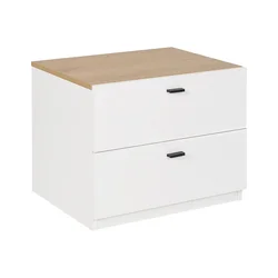 Nočna omarica Berwyn 3156 Bela, 43x52x39cm, Iverna plošča, MDF plošča