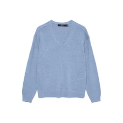 VERO MODA Pulover VMCHARITY dimno modra
