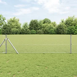 Temeljna zavarena žičana ograda 50 x 0,6 m Srebrna Mreža