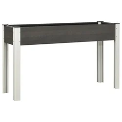 Povišena vrtna gredica siva 120 x 40 x 75 cm WPC