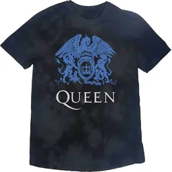 Queen Blue Crest (Wash Collection) Dip-Dye On Black L Majica