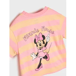 Sinsay - Pamučna majica sa printom Minnie Mouse - roze