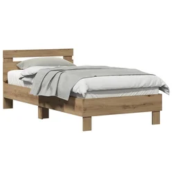 Vidaxl Konstrukcija postelje Umetni hrast 193 x 95 x 88 cm