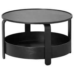 BORGEBY Klubska mizica, črna, 70 cm