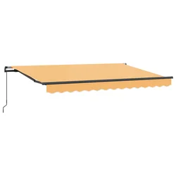 Povlačivi tende Pijesak 450 × 350 cm Poliester i aluminij