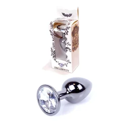 Jewellery Dark Silver PLUG- Clear