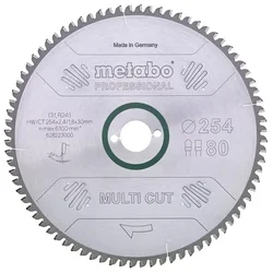List cirkulara za aluminijum 254 x 2.4 x 30 mm, 80 zuba Metabo
