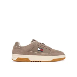 Tommy Jeans Superge Canvas Leather Cupsole Trainers EM0EM01680 Rjava