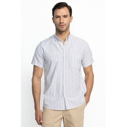 TUDORS Muška košulja kratkih rukava, Classic Fit, Comfort Fit, Bež