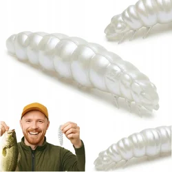 Vabe Larva 3,5 cm sir 004 Srebrni biser kozarec 12 kosov