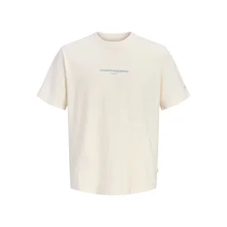 JACK & JONES Majica  bež / modra / bela