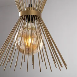 Opviq Luster Kirpi-3086, 63x63 cm, 3xE27, 40W, Zlatne boje