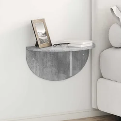 Polica na zidu Zidne 2 pcs Betonski sivi 48 x 24 x 24 cm