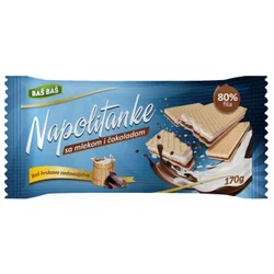 NAPOLITANKE SA MLEKOM I COKOLADOM BAS BAS 170G