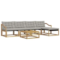 Set vanjskih sofa 6 pcs Bijela i svjetlosiva 79 x 79 x 37 cm