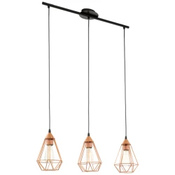 EGLO Viseća lampa TARBES 3xE27 79 cm bakar 94195