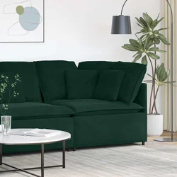 Modularni kutni kauč s jastucima tamnozelene boje 100 cm