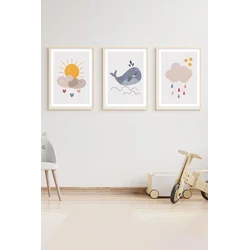 Wallity Uramljena slika Huhu152, 50x70 cm , 3 dela