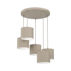 Luster na sajli ARDEN 5xE27/15W/230V prečnik 44 cm bež
