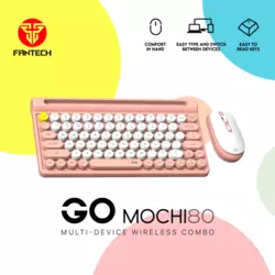 Mis tastatura Combo Wireless Fantech WK-897 GO Mochi 80 narandzasti