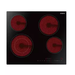Ugradbena ploča VIVAX BH-042VC, staklokeramika, 4 zone kuhanja, crna