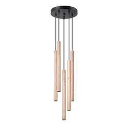 Sollux SL.1270 - Luster na sajli PASTELO 5xG9/8W/230V drvo