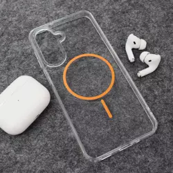 Maska Mag Case Clear Slim za Samsung A17 5G/ A175F narandzasta