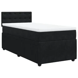 Vidaxl Box spring postelja z vzmetnico črna 80x200 cm žamet