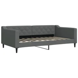 Vidaxl Raztegljiva postelja temno siva 100x190 cm blago